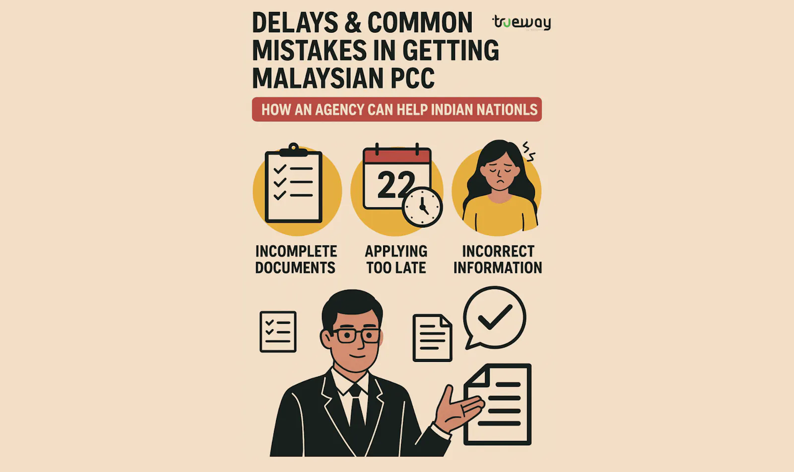 Delays & Common Mistakes in Getting Malaysian PCC - Infographic